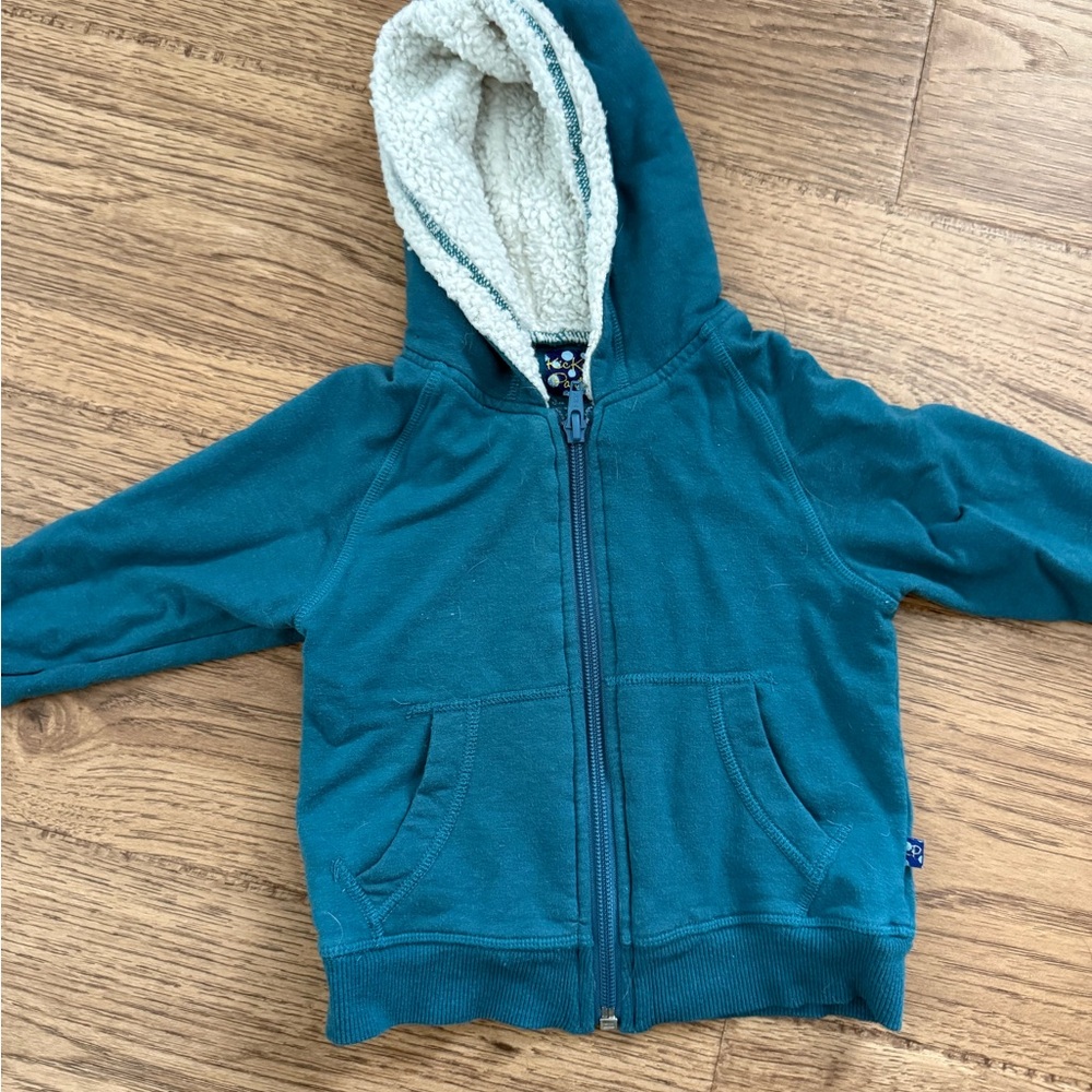 Kickee Pants Teal Sherpa-Lined Hoodie